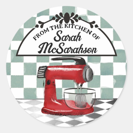 スタンドミキサーベーキングベーカリーラベルシール ラウンドシール (正面)