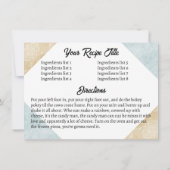 スタンドミキサーベーキング料理クックブックレシピカード 招待状 (裏面)