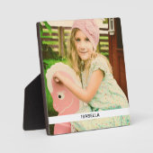 スタンド付き写真と名前プラークテンプレート フォトプラーク (正面)