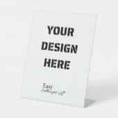 スタンド8" x 10"プラスチック台座 台座サイン (正面)