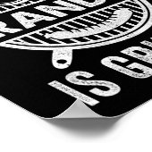 スタンドCkおじいちゃんグリリングおもしろいBbq父親の日 ポスター (角)