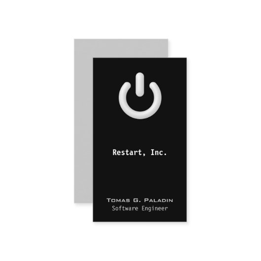 スタンバイ(オン/オフボタン) 名刺 (正面/裏面インサイチュ)