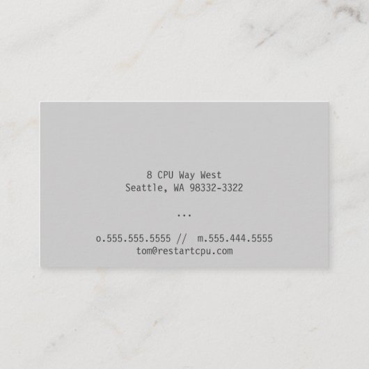 スタンバイ 名刺 (裏面)