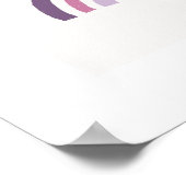 スタンピングされた虹の子供用アートプリント - プラム ポスター (角)