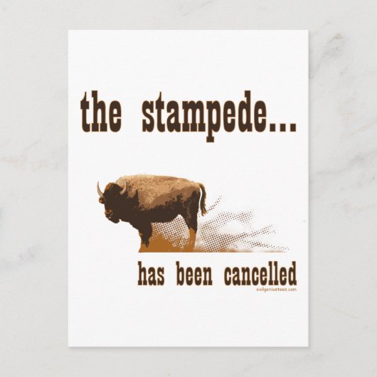 スタンピードが切れた ポストカード (正面)