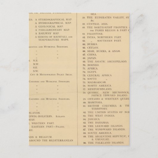 スタンフォードのロンドン世界地理地図帳 ポストカード (正面)
