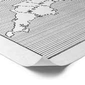 スタンフォードイギリスの地図 ポスター (角)