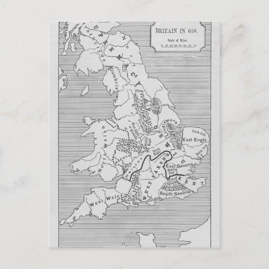 スタンフォードイギリスの地図 ポストカード (正面)
