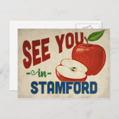 スタンフォードコネチカットApple – ヴィンテージトラベル ポストカード (正面/裏面)