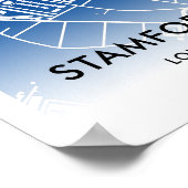 スタンフォードブリッジスタジアムマップ – チェルシーFCホーム ポスター (角)