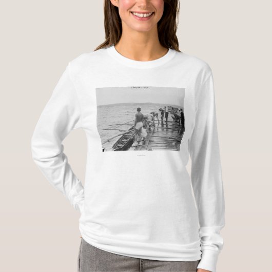 スタンフォードロウイングの乗組員のチーム写真 Tシャツ (正面)