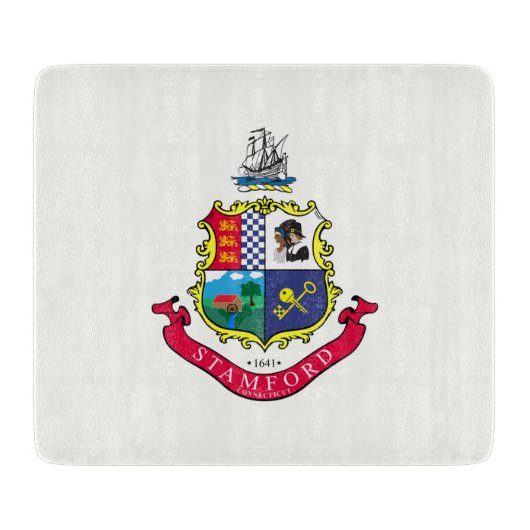 スタンフォード国旗（コネチカット） カッティングボード (正面)