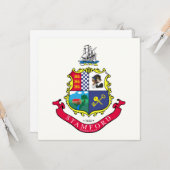 スタンフォード国旗（コネチカット） カード (正面/裏面インサイチュ)