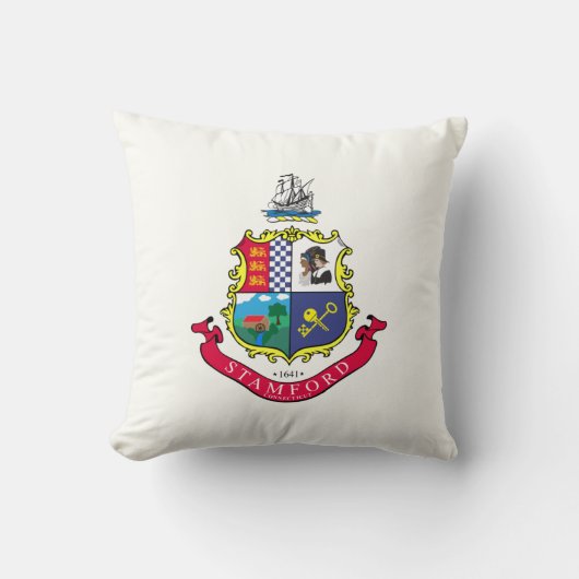 スタンフォード国旗（コネチカット） クッション (正面)