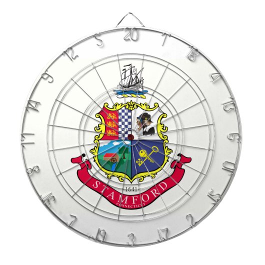 スタンフォード国旗（コネチカット） ダーツボード (正面)