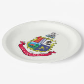 スタンフォード国旗（コネチカット） ペーパープレート (アングル)