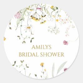 スタンプありがとうワイルドフラワー ラウンドシール