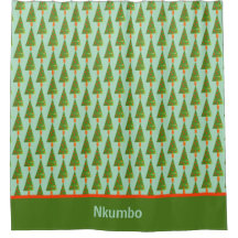 スタンプされたレトロクリスマスツリー縁ど底