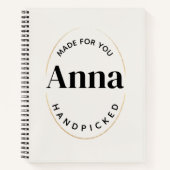 スタンプと中央揃え ノートブック (正面)