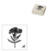 スタンプに彫られたトウワタの手描き画像 ラバースタンプ (押印)
