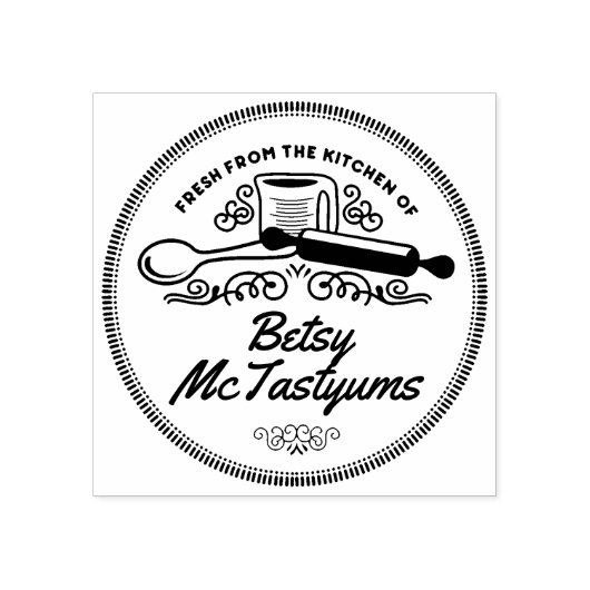 スタンプのキッチンからカップの器具を測定 ラバースタンプ (インプリント)