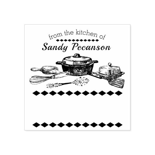 スタンプのキッチンのヴィンテージ器具 ラバースタンプ (インプリント)