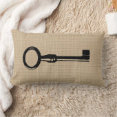 スタンプのスタイルの鍵の枕 ランバークッション (ブランケット)