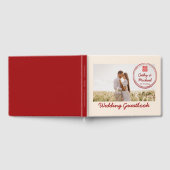 スタンプのロゴ付き写真中国の結婚の結合 ゲストブック (全面)