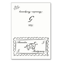 スタンプの手描き食事選択式ウエディング席札