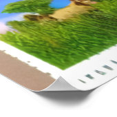 スタンプを作ろうとしているAI | AIアートポスター ポスター (角)