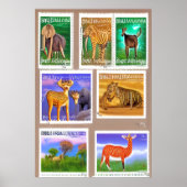 スタンプを作ろうとしているAI | AIアートポスター ポスター (正面)