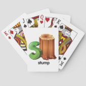 スタンプアルファベットレターSおもしろいツリースタンプアート トランプ (裏面)