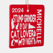 スタンプグラインダーが猫を愛カスタムする セラミックオーナメント (右)