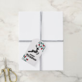 スタンプスタイルディアクリスマスギフトラベル ギフトタグ (より糸付き)