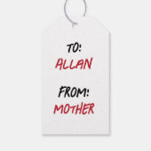 スタンプスタイルディアクリスマスギフトラベル ギフトタグ (裏面)