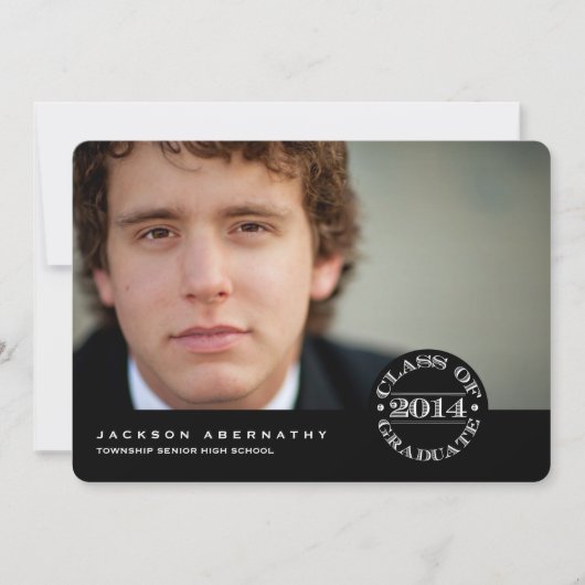 スタンプスタイルフォト卒業パーティー招待状 招待状 (正面)