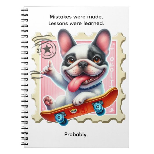 スタンプノートブックのスケボー犬 ノートブック (正面)