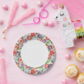 スタンプ付きテ実在クスチャ。 ペーパープレート (パーティー)