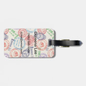 スタンプ付きテ実在クスチャ。 ラゲッジタグ (裏面横)