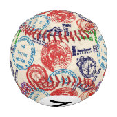 スタンプ付きテ実在クスチャ。 野球ボール (裏面)