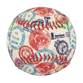 スタンプ付きテ実在クスチャ。 野球ボール (正面)