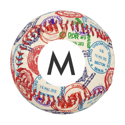 スタンプ付きテ実在クスチャ。 野球ボール (正面左)