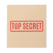 スタンプ付きトップシークレットのメモ帳 ノートパッド (正面)