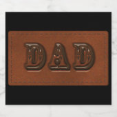 スタンプ付きレザールックパパ ビールラベル (シングルラベル)