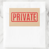 スタンプ付き専用の長方形シール 長方形シール (バッグ)