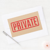 スタンプ付き専用の長方形シール 長方形シール (封筒)