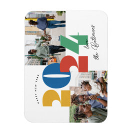 スタンプ付き年末年始フラットフォトカード マグネット