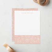 スタンプ付き幾何学文房具 – アプリコット ノートカード (正面/裏面インサイチュ)