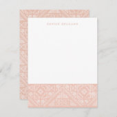 スタンプ付き幾何学文房具 – アプリコット ノートカード (正面/裏面)