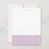 スタンプ付き幾何学文房具 – 薄紫 ノートカード (正面)